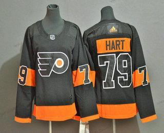 Jugend Philadelphia Flyers #79 Carter Hart Strickerei NHL Trikots – Schwarz