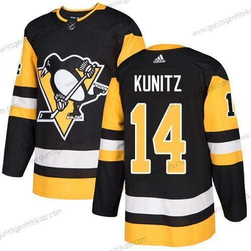 Jugend Pittsburgh Penguins #14 Chris Kunitz Heimtrikots Authentisch Strickerei NHL Trikots – Schwarz