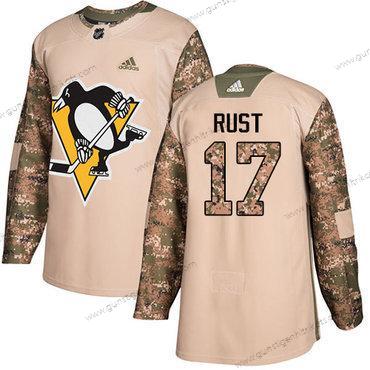 Jugend Pittsburgh Penguins #17 Bryan Rust Authentisch 2017 Veterans Day Strickerei NHL Trikots – Tarnfarbe