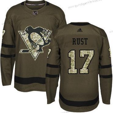 Jugend Pittsburgh Penguins #17 Bryan Rust Salute to Service Strickerei NHL Trikots – Grün