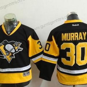 Jugend Pittsburgh Penguins #30 Matt Murray Ausweichtrikot Reebok Hockey Trikots – Schwarz