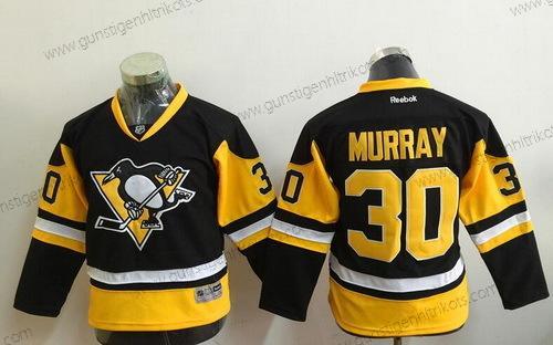 Jugend Pittsburgh Penguins #30 Matt Murray Ausweichtrikot Reebok Hockey Trikots – Schwarz