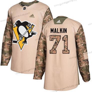 Jugend Pittsburgh Penguins #71 Evgeni Malkin Authentisch 2017 Veterans Day Strickerei NHL Trikots – Tarnfarbe