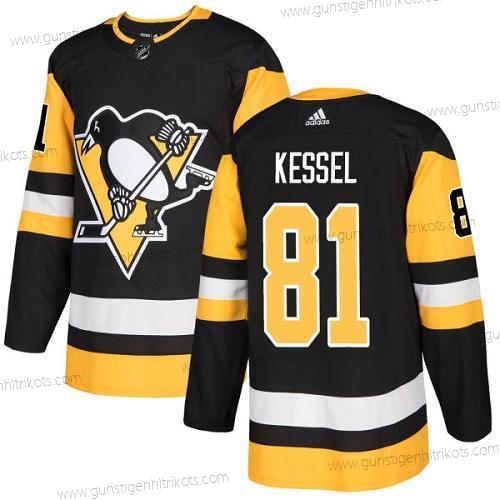 Jugend Pittsburgh Penguins #81 Phil Kessel Heimtrikots Authentisch Strickerei NHL Trikots – Schwarz