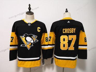 Jugend Pittsburgh Penguins #87 Sidney Crosby Trikots – Schwarz Gelb