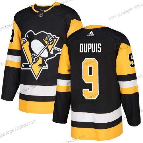 Jugend Pittsburgh Penguins #9 Pascal Dupuis Heimtrikots Authentisch Strickerei NHL Trikots – Schwarz