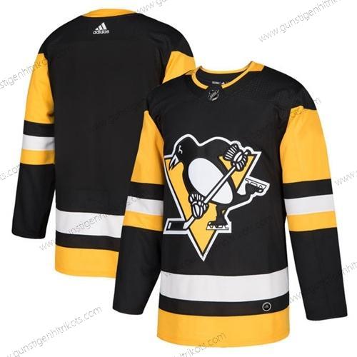 Jugend Pittsburgh Penguins Leer Heimtrikots Authentisch Strickerei NHL Trikots – Schwarz