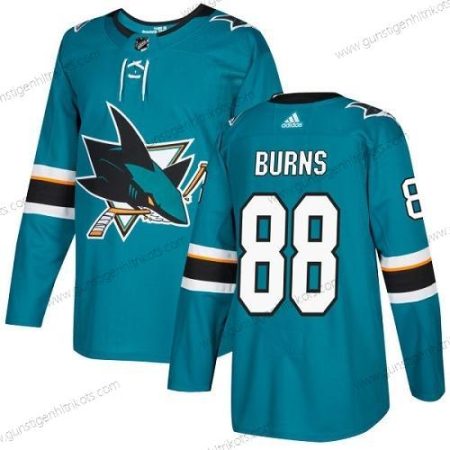 Jugend San Jose Sharks #88 Brent Burns Heimtrikots Authentisch Strickerei NHL Trikots – Blaugrün