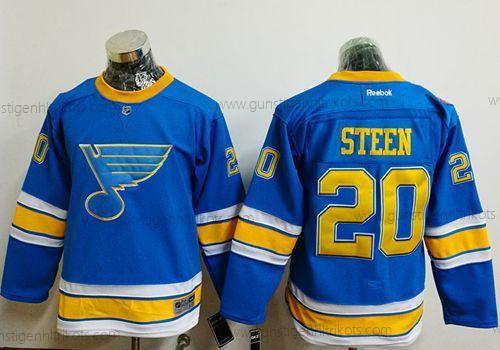 Jugend St. Louis Blues #20 Alexander Steen 2017 Winter Klassisch Strickerei NHL Trikots – Blau