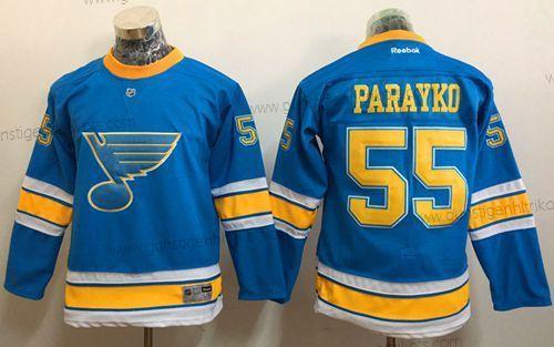 Jugend St. Louis Blues #55 Colton Parayko 2017 Winter Klassisch Strickerei NHL Trikots – Blau