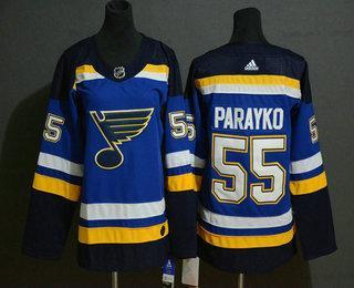 Jugend St. Louis Blues #55 Colton Parayko Strickerei NHL Trikots – Blau