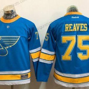 Jugend St. Louis Blues #75 Ryan Reaves 2017 Winter Klassisch Strickerei NHL Trikots – Blau