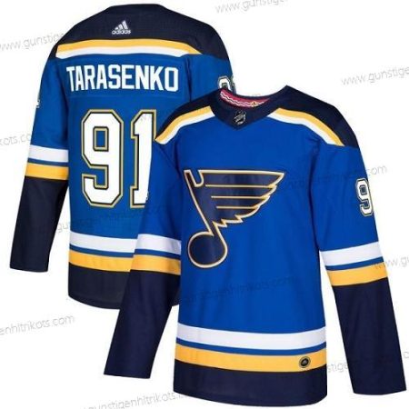 Jugend St. Louis Blues #91 Vladimir Tarasenko Heimtrikots Authentisch Strickerei NHL Trikots – Blau