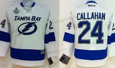 Jugend Tampa Bay Lightning #24 Ryan Callahan 2015 Stanley Cup Trikots – Weiß