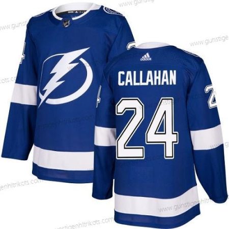 Jugend Tampa Bay Lightning #24 Ryan Callahan Heimtrikots Authentisch Strickerei NHL Trikots – Blau