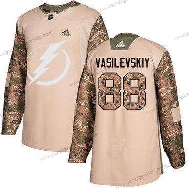 Jugend Tampa Bay Lightning #88 Andrei Vasilevskiy Authentisch 2017 Veterans Day Strickerei NHL Trikots – Tarnfarbe