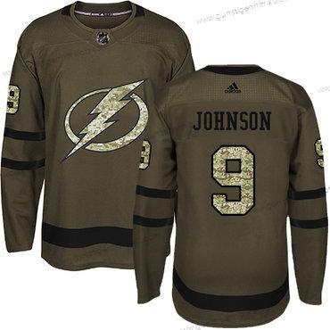 Jugend Tampa Bay Lightning #9 Tyler Johnson Salute to Service Strickerei NHL Trikots – Grün