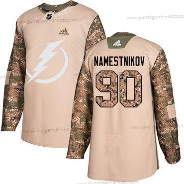 Jugend Tampa Bay Lightning #90 Vladislav Namestnikov Authentisch 2017 Veterans Day Strickerei NHL Trikots – Tarnfarbe