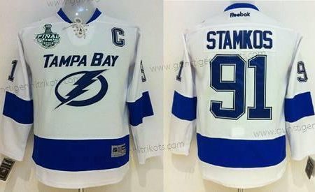 Jugend Tampa Bay Lightning #91 Steven Stamkos Trikots – Weiß