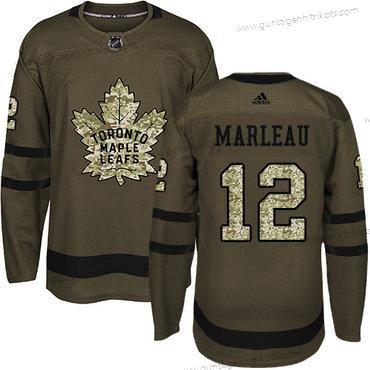 Jugend Toronto Maple Leafs #12 Patrick Marleau Salute to Service Strickerei NHL Trikots – Grün