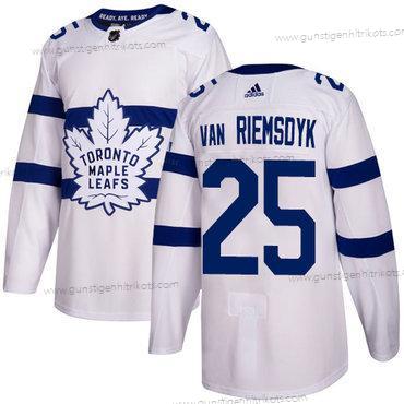 Jugend Toronto Maple Leafs #25 James Van Riemsdyk Authentisch 2018 Stadium Series Strickerei NHL Trikots – Weiß