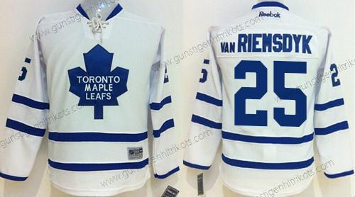 Jugend Toronto Maple Leafs #25 James Van Riemsdyk Strickerei NHL Trikots – Weiß