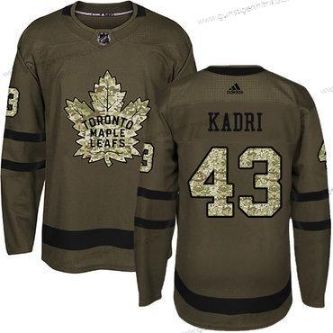 Jugend Toronto Maple Leafs #43 Nazem Kadri Salute to Service Strickerei NHL Trikots – Grün