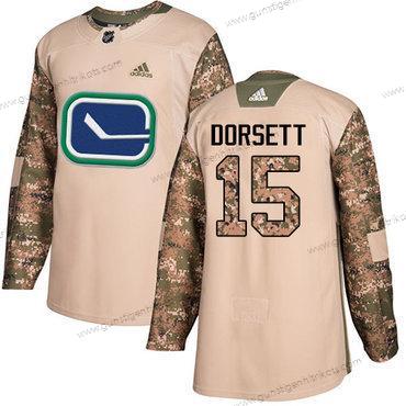 Jugend Vancouver Canucks #15 Derek Dorsett Authentisch 2017 Veterans Day Strickerei NHL Trikots – Tarnfarbe