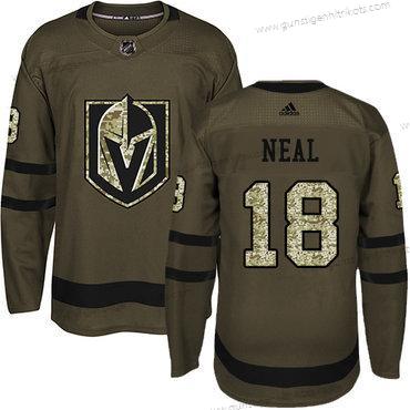 Jugend Vegas Golden Knights #18 James Neal Salute to Service Strickerei NHL Trikots – Grün