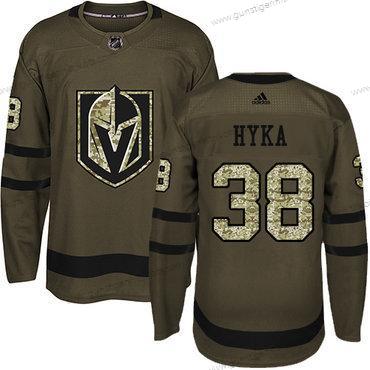 Jugend Vegas Golden Knights #38 Tomas Hyka Salute to Service Strickerei NHL Trikots – Grün