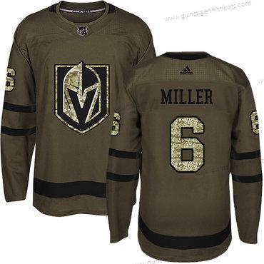 Jugend Vegas Golden Knights #6 Colin Miller Salute to Service Strickerei NHL Trikots – Grün