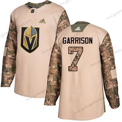 Jugend Vegas Golden Knights #7 Jason Garrison Authentisch 2017 Veterans Day Strickerei NHL Trikots – Tarnfarbe