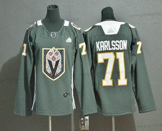 Jugend Vegas Golden Knights #71 William Karlsson Dia De Los Muertos Trikots – Grau