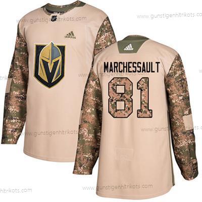 Jugend Vegas Golden Knights #81 Jonathan Marchessault Authentisch 2017 Veterans Day Strickerei NHL Trikots – Tarnfarbe