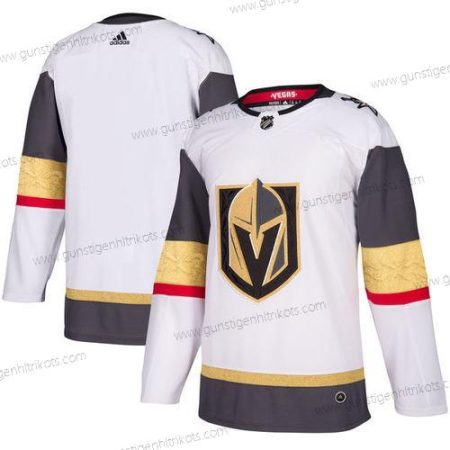 Jugend Vegas Golden Knights Leer Road Authentisch Strickerei NHL Trikots – Weiß