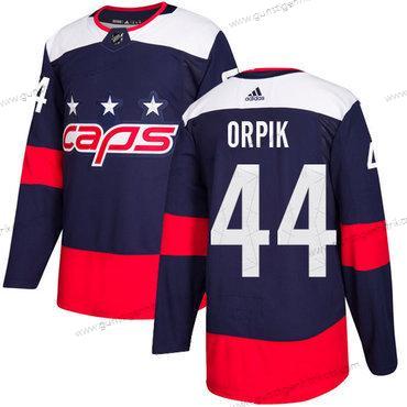 Jugend Washington Capitals #44 Brooks Orpik Authentisch 2018 Stadium Series Strickerei NHL Trikots – Marineblau