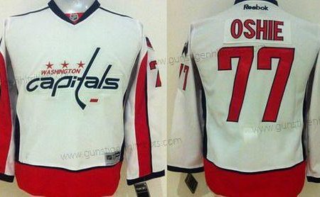 Jugend Washington Capitals #77 T. J. Oshie Auswärtstrikots NHL Reebok Trikots – Weiß