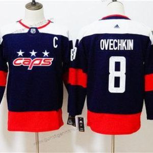 Jugend Washington Capitals #8 Alexander Ovechkin 2018 NHL Stadium Series Trikots – Marineblau