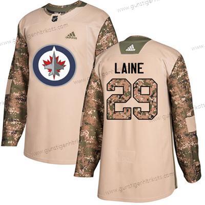 Jugend Winnipeg Jets #29 Patrik Laine Authentisch 2017 Veterans Day Strickerei NHL Trikots – Tarnfarbe