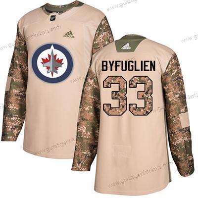 Jugend Winnipeg Jets #33 Dustin Byfuglien Authentisch 2017 Veterans Day Strickerei NHL Trikots – Tarnfarbe