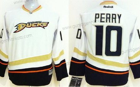 Kinder Anaheim Ducks #10 Corey Perry Trikots – Weiß