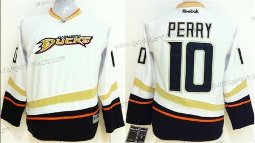 Kinder Anaheim Ducks #10 Corey Perry Trikots – Weiß