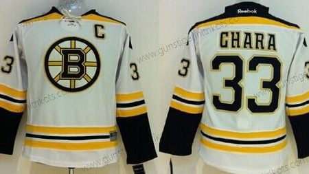 Kinder Boston Bruins #33 Zdeno Chara Trikots – Weiß