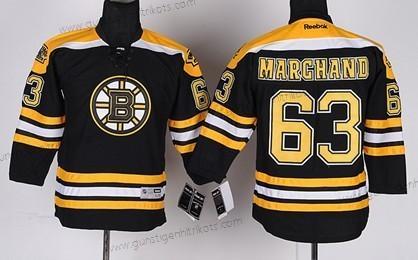 Kinder Boston Bruins #63 Brad Marchand Trikots – Schwarz