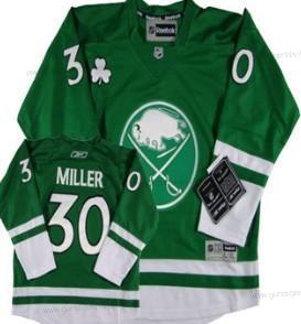 Kinder Buffalo Sabres #30 Ryan Miller St. Patrick’S Day Trikots – Grün