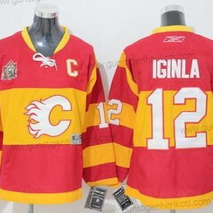 Kinder Calgary Flames #12 Jarome Iginla Ausweichtrikot Trikots – Rot