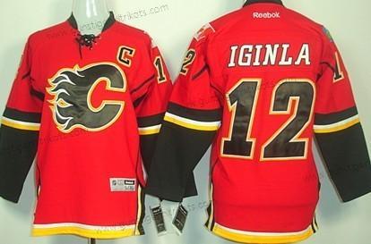 Kinder Calgary Flames #12 Jarome Iginla Trikots – Rot