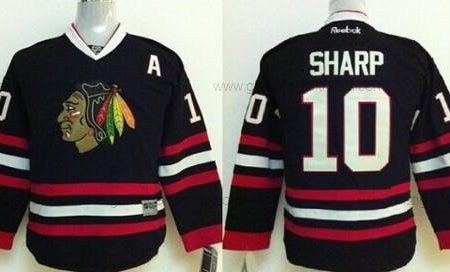 Kinder Chicago Blackhawks #10 Patrick Sharp Trikots – Schwarz