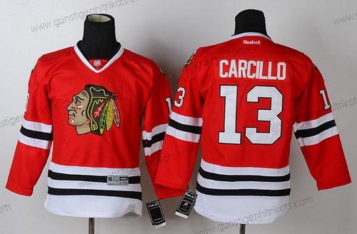 Kinder Chicago Blackhawks #13 Daniel Carcillo Trikots – Rot