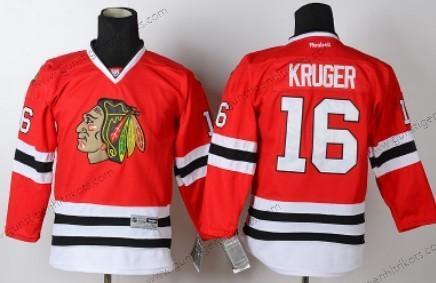 Kinder Chicago Blackhawks #16 Marcus Kruger Trikots – Rot